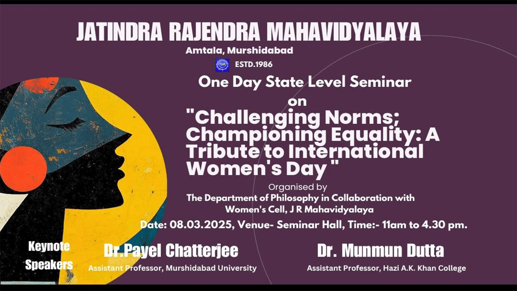 One Day State Level Seminar on International Women's Day